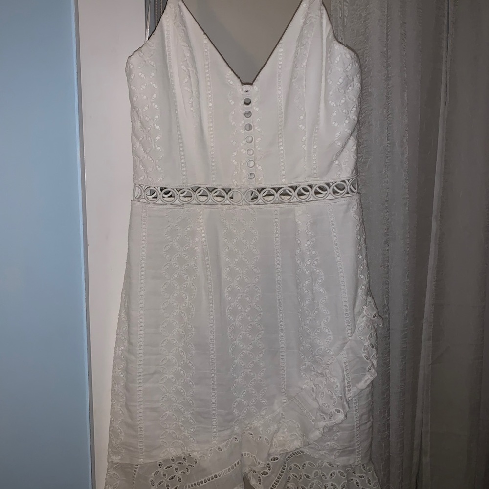 Shop Hearts Tea Time Crochet Front Ruffle Dress - Picture 2 of 7
